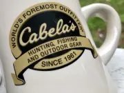 Cabela’s hunting & Fishing Diner Style Coffee Mug Scarbough Me.