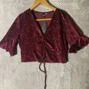 NEW LOOK WOMENS TOP SIZE UK 16 RED NEW WITH TAG RRP £19.99