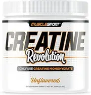 Musclesport Creatine Monohydrate Powder - Micronized Creatine Monohydrate - Energy, Strength & Endurance - 300g, Unflavored