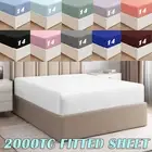 2000TC Fitted Sheet SuperSingle/King/Queen/Double/King Single Bed Ultra Soft