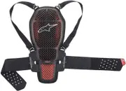 Alpinestars Nucleon KR-1 Cell Back Protector, black-red, Size M for Men Black Red