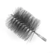 4 inch Chimney Brush, Round Steel Wire Fireplace Flue Pipe Rust Removal Brush...