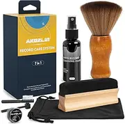 AKOZLIN Vinyl Record Cleaning Brush Kit,Premium LP Cleaner Set 7 in1 Record Cleaner LP Cleaning Solution