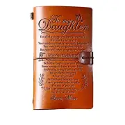 Daughter Gift from Mom, Leather Journal, 140 Page Refillable To My Daughter