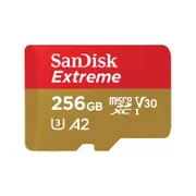 SanDisk 256GB Extreme microSDHC UHS-I Memory Card - Up to 160MB/s, C10, U3, V30, 4K, A2, Micro SD