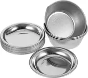 Beatifufu 1 Set Iron Paint Trays Iron Paint Bowls Paint Mixing Cup Oil Painting Palette Cup Paint Mixing Palette Mini Pigment Tray Watercolor Mixing Palette Artist Paint Tray Silver