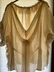 Dolce & Gabbana Silk Chiffon Ruffled Blouse/Top Size 40