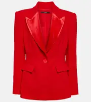 [Alex Perry] Alex Perry Priestly velvet-trimmed crêpe blazer AU 12 red