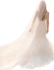 [EllieWely] EllieHouse Women's 2 Tier Chapel Wedding Bridal Veil with Comb E22