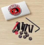 Dynamite Forever Bolts Red Heads 1" Inch Skateboard Hardware New