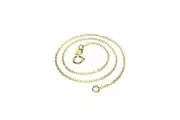 Solid 925 Sterling Silver Trace Chain Necklace in Gold Layered
