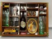 DRINK COCA COLA 100TH CENTENNIAL CELEBRATION SHADOW BOX WITH MULTIPLE ITEMS