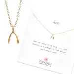 【DOGEARED】許願骨 金色項鍊 WISHBONE NECKLACE 18吋(祈願項鍊)