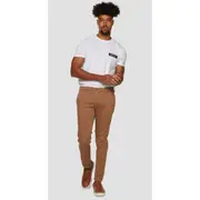 Replay Mens Chino Pants Slim Fit Zeumar Jeans Brown