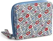 [Vera Bradley] Women's Cotton Small Zip-Around Wallet