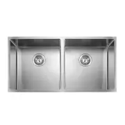 Stainless Steel Kitchen Sink - 865mm Double Bowl - Top/Under Mount
