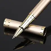 Cheericome Luxury Ballpoint Pen - Professional Executive Journal Writing Instrument, Silky Smooth, Gift Box, for Men and Women, 2 Extra 0.5mm Black Refills - Gold