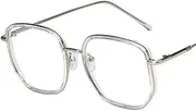 [WNCKSQ] Glasses Frame Women Retro Myopia Anti-blue Square Glasses Fashion Retro Female Eyewaer,1