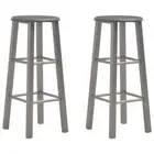 2x Anthracite MDF Bar Stools Kitchen Dining Counter Chairs Barstool Set