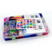 Stationary Rainbow Board Loom Band Storage Case Kit - Large