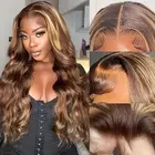 Ombre Lace Front Wig Human Hair Pre Plucked With Baby Hair HD Lace Front Wigs...