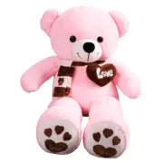 NNECN Huge 100cm Giant Pink Teddy Bear Soft Plush Cotton Scarf Bear Toy Doll Stu