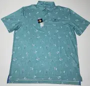 Johnnie O Prep-Formance Golf Polo Shirt Men’s Size XL Top Of The Rock Teal NWT