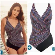 NWT MIRACLESUIT Shimmer Links Oceanus Multi One-Piece $188 US 18