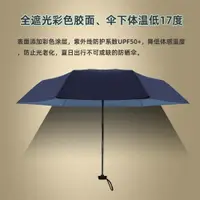 在飛比找ETMall東森購物網優惠-日本POOKY純色傘防紫外線太陽傘小巧晴雨兩用超輕黑膠折疊防