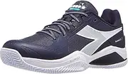 [Diadora] Men's Blushield Torneo 3 Clay Tennis Shoes Blue Corsair and White