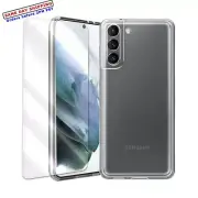 Tempered Glass Screen Protector Soft Slim TPU Case for Samsung Galaxy S21 G991U1