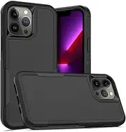 Shockproof Hybrid Armor Phone Case for iPhone 14 13 12 Pro Max 11 for iPhone 14pro 11 Pro Max 2 in 1 Hard PC Silicone Back Cover,T1,for iPhone 13Pro Max