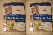 TWO Bendon Wipe-Clean Cards with Marker - What Do YOU See? 8 Spiral Bound Cards