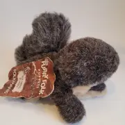 Brown Squirrel Furry Folk Folkmanis Vintage Bushy Tail Puppet Plush Descript!