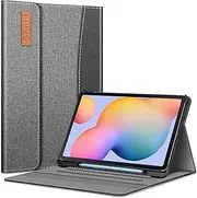 [FINTIE] Case for Samsung Galaxy Tab S6 Lite 10.4 Inch 2024/2022/2020 with S Pen Holder, Multiple Angle Portfolio Cover with Pocket Auto Sleep/Wake, Gray