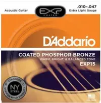 在飛比找Yahoo!奇摩拍賣優惠-Dʼaddario EXP15頂級磷青銅包覆民謠弦(10-4