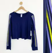 SPLENDID Studio women activewear sweatshirt top RH8D889 BL1 navy rayon S $88