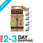 Multipack Silver Zipper Pull Replacements - Fits Most Zipper Types Effortlessly