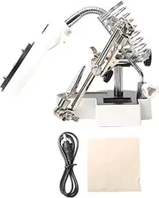 4.5x Led Magnifying Glass Holder 2 Led Lights Soldering Iron Auxiliary Clamp for Model Making
