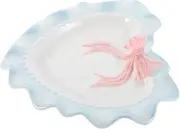 Heart Shaped Ceramic Serving Tray Elegant Appetizer Dish for Desserts Fruits and Snacks Decorative Kitchen Platter for Home Dining and Parties Photogenic Prop with Refined