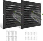 2 Pcs Gable Vent Aluminum Alloy Wall Vents Shed Attic Vent with Screen