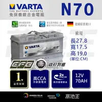 在飛比找蝦皮購物優惠-【VARTA N70】火速出貨⚡ 德國進口N70 EFB 7
