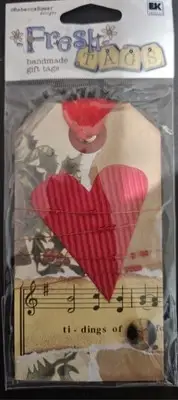 Fresh Tags - Handmade Gift Tags by RebeccaSower Designs Heart Strings