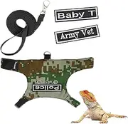 Harness for Bearded Dragon | Small Pet Traction Rope | Comfortable Reptile Training Lead Harness for Lizard Crested Gecko Hamster