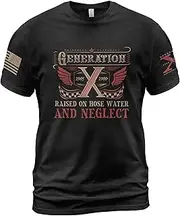 [Yupify] Gen X Shirts for Men, Generation X Tee Shirt, Gen X Raised On Hose Water and Neglect Shirt, Gen X T Shirt Women 1