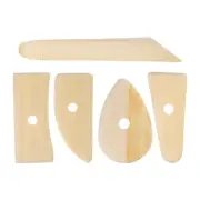 5pcs Pottery Ribs, Wooden Clay Ceramic Sculpting Tools Set