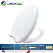 Toilet Seat & Cover Soft Close PRO FixaLoo® Multi-Fit White & Hinges Aust Caroma