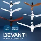 Devanti DC Motor Ceiling Fan With Light LED Remote Control Fans 48'' 52'' 64''