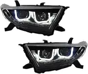 Compatible For Highlander Kluger 2012 2013 2014 Car Headlights Upgrade Bifocal Lens LED Auto Headlight Assembly Accessories