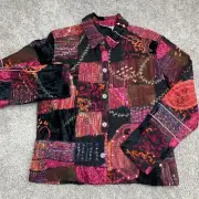 NWT Chico's Design Hoopla Sierra Button Up Boho Jacket Women's 1 Multi-Media